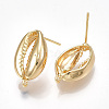 Brass Stud Earring Findings X-KK-S350-056G-2