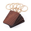 Walnut Wood Pendant Keychains KEYC-TAC0034-06A-3