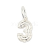 Number Series 925 Sterling Silver Charms STER-Q002-01D-1