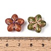 Picasso Baking Paint & Golden Metal Enlaced Glass Beads DGLA-T004-60M-3