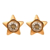 304 Stainless Steel Clear Cubic Zirconia Stud Earrings EJEW-Q044-06G-2