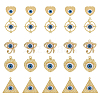 DICOSMETIC 30Pcs 5 Styles Rack Plating Alloy Enamel Evil Eye Pendants FIND-DC0002-43-1