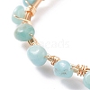 Natural Amazonite Braided Beaded Bracelet BJEW-JB07997-04-4