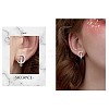 SHEGRACE Unique Design Rhodium Plated 925 Sterling Silver Stud Earrings JE395B-3