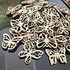 50Pcs Hollow Unfinished Wood Butterfly Shaped Cutouts Ornament WOCR-PW0003-07-1