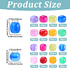 320Pcs 16 Colors  Acrylic European Beads MACR-PA0001-75-2