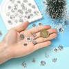 50Pcs 5 Styles Tibetan Style Alloy Charms FIND-YW0010-23-3