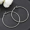 Tarnish Resistant 304 Stainless Steel Big Hoop Earrings EJEW-F105-04P-2