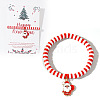 Elegant Christmas Handmade Polymer Clay Heishi Beaded Stretch Bracelets MV9996-52-1