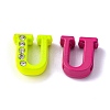 Spray Painted Zinc Alloy Slide Charms ALRI-WH0005-13U-2