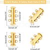 Unicraftale 8 Sets 4 Styles 304 Stainless Steel Slide Lock Clasps STAS-UN0037-32-5