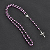 Long Handmade Imitation Pearl Cross Pendant Lariat Necklace Unisex Tassel Sweater Chain Necklaces FZ4072-4-1