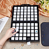 70-Slot Rectangle Aluminium Alloy Covered with Velvet Jewelry Organizer Handled Display Cases CON-WH0089-193B-3