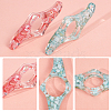 Gorgecraft 2Pcs 2 Colors Epoxy Resin Thumb Bookmark AJEW-GF0007-34-6