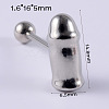 304 Stainless Steel Tongue Rings WG96350-06-1