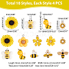   40Pcs 10 Style Alloy Enamel & Resin Pendants FIND-PH0004-92-5