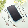 Alloy Enamel Mobile Strap HJEW-SW00025-02-4