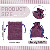20Pcs Rectangle Polyester Imitation Burlap Packing Pouches Drawstring Bags ABAG-TA0002-02-4