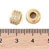 Brass Micro Pave Clear Cubic Zirconia Beads KK-B100-004G-3