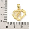 Heart Brass Pendants KK-I714-04G-N-3