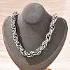 304 Stainless Steel Rope Chain Necklaces for Women Men NJEW-A033-04B-P-1