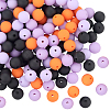 Rubberized Style Imitated Silicone Acrylic Beads MACR-PA0001-06B-04-1