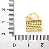 Brass Micro Pave Cubic Zirconia Pendants KK-S511-24G-3