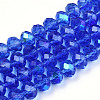 Electroplate Glass Beads Strands X1-EGLA-A034-T6mm-L26-1