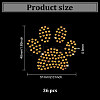 Paw Print Hotfix Glass Rhinestone DIY-WH0453-71B-02-2