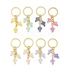 8Pcs Transparent Spray Paint Glass Keychains KEYC-JKC01392-2
