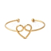 304 Stainless Steel Cuff Bangles for Women BJEW-Z150-02G-01-4