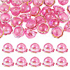30Pcs UV Plating Acrylic Bead Caps PACR-TA0001-20A-2