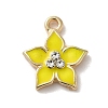 Flower Alloy Enamel Pendants ENAM-A007-05KCG-04-1