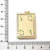 Brass Micro Pave Cubic Zirconia and Enamel Pendants KK-Q098-17G-B-3
