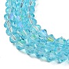 Transparent Electroplate Glass Beads Strands EGLA-A039-T3mm-L20-3