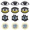  20Pcs 4 Styles Evil Eye Cotton Embroidery Iron on Clothing Patches DIY-NB0010-14-1
