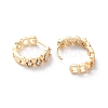 Rack Plating Brass Clear Cubic Zirconia Hoop Earrings EJEW-S241-08G-2