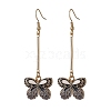 Alloy Enamel Butterfly Dangle Earrings EJEW-JE05604-04-1