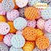   36Pcs 6 Color DIY Doll Craft Yarn Pom Pom Ball AJEW-PH0003-48-4