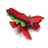 Christmas Theme Cloth Felt Fabric Alligator Hair Clip OHAR-R100-01C-5