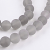 Natural Grey Agate Bead Strands G-H055-8mm-3