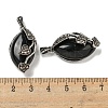 Natural Obsidian Horse Eye Pendants G-F766-01AS-06-3