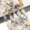 Natural Flower Opal Beads Strands G-N342-53-8x6-14-1