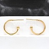 304 Stainless Steel C-shaped Hoop Circle Ball Stud Earrings STAS-K204-04G-8