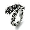 Snake Alloy Open Cuff Rings RJEW-K275-80AS-1