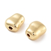 Rack Plating Oval Brass Beads KK-Z071-37G-2