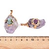 Raw Rough Natural Amethyst Pendants G-T138-175B-3