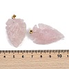 Raw Rough Natural Rose Quartz Pendants G-G162-01G-01-3