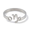 Non-Tarnish Constellations 304 Stainless Steel Open Cuff Ring for Women RJEW-L122-001P-05-2