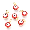 Brass Enamel Beads X-KK-B024-02G-F-1